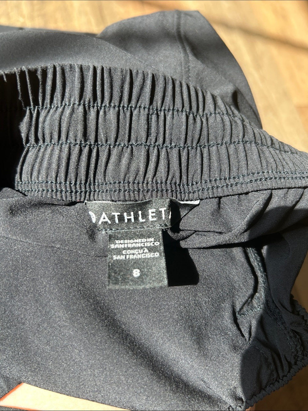 Athleta Black A-Line Drawstring Skirt - Picture 3 of 4